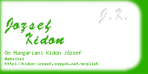 jozsef kidon business card